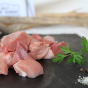 Schweine Gulasch vom Freiluftschwein