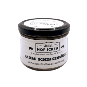 Saure Schinkensülze im Glas